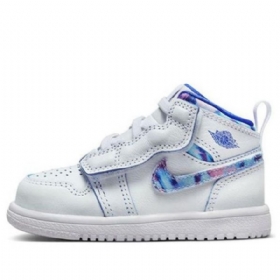 Nike Air Jordan 1 Mid Tops Alt Se Gc Td Sko Til Børn Hvid Blå