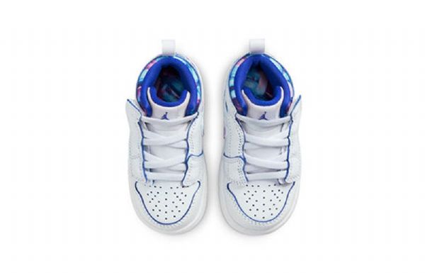 Nike Air Jordan 1 Mid Tops Alt Se Gc Td Sko Til Børn Hvid Blå