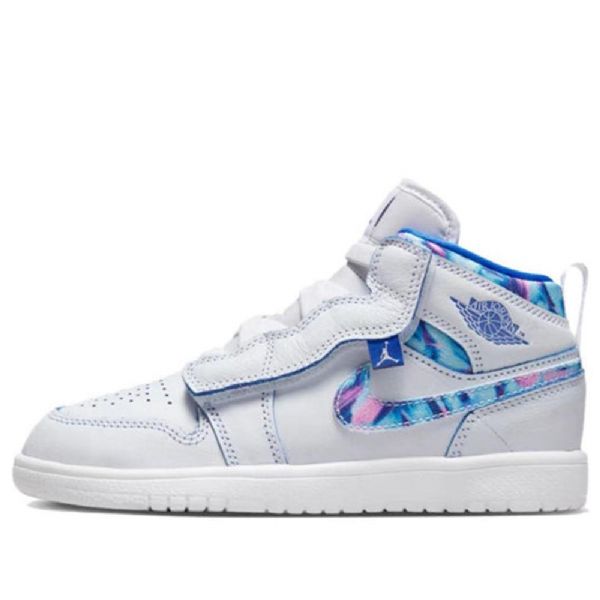 Nike Air Jordan 1 Mid Tops Alt Se Td Sko Til Børn Hvid Blå