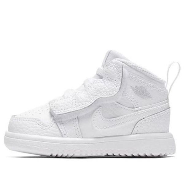 Nike Air Jordan 1 Mid Tops Alt Td Legacy Retro Basketball Sko Til Børn Hvid