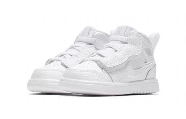 Nike Air Jordan 1 Mid Tops Alt Td Legacy Retro Basketball Sko Til Børn Hvid
