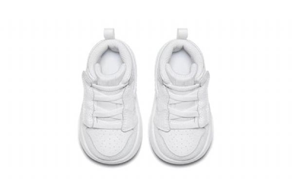 Nike Air Jordan 1 Mid Tops Alt Td Legacy Retro Basketball Sko Til Børn Hvid