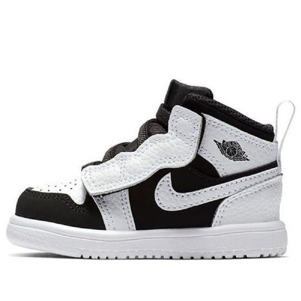 Nike Air Jordan 1 Mid Tops Alt Td Sko Til Børn Hvid Sort