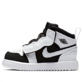 Nike Air Jordan 1 Mid Tops Alt Td Sko Til Børn Hvid Sort