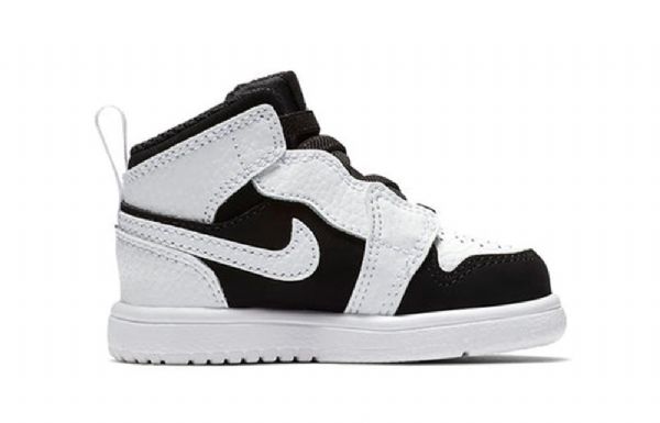 Nike Air Jordan 1 Mid Tops Alt Td Sko Til Børn Hvid Sort