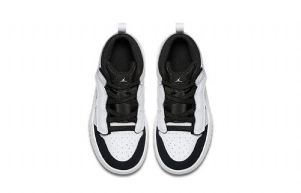 Nike Air Jordan 1 Mid Tops Alt Td Sko Til Børn Hvid Sort