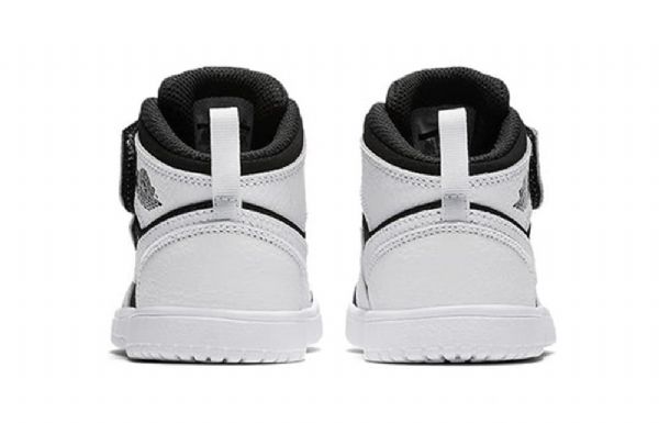 Nike Air Jordan 1 Mid Tops Alt Td Sko Til Børn Hvid Sort