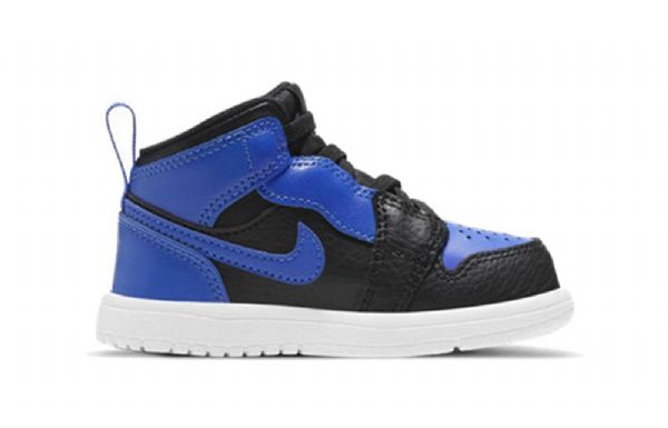 Nike Air Jordan 1 Mid Tops Alt Td Sko Til Børn Kongeblå Blå