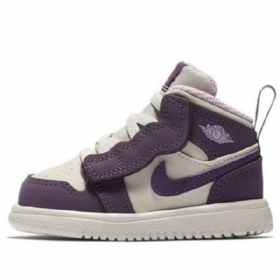 Nike Air Jordan 1 Mid Tops Alt Td Sko Til Børn Lilla