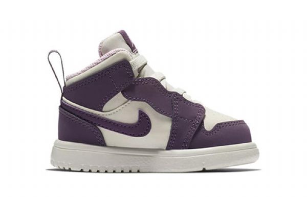 Nike Air Jordan 1 Mid Tops Alt Td Sko Til Børn Lilla