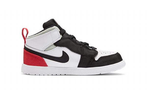 Nike Air Jordan 1 Mid Tops Alt Td Sko Til Børn Rød Sort