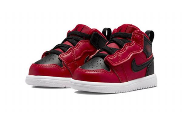 Nike Air Jordan 1 Mid Tops Alt Td Sko Til Børn Rød Sort