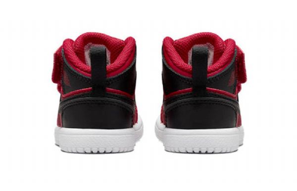 Nike Air Jordan 1 Mid Tops Alt Td Sko Til Børn Rød Sort