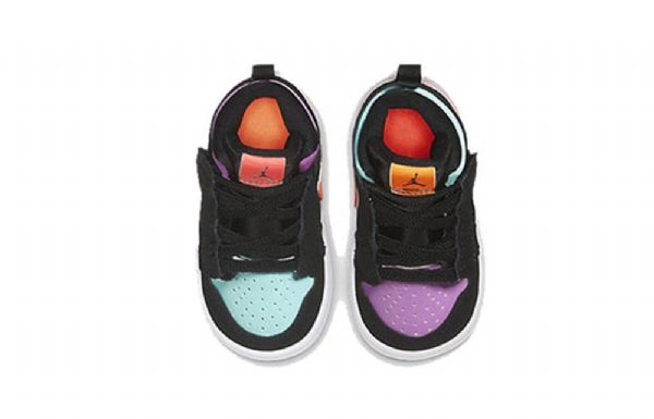 Nike Air Jordan 1 Mid Tops Alt Td Sko Til Børn Sort