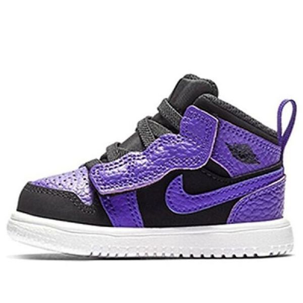 Nike Air Jordan 1 Mid Tops Alt Td Sko Til Børn Sort