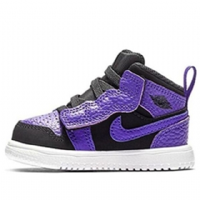 Nike Air Jordan 1 Mid Tops Alt Td Sko Til Børn Sort
