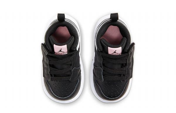 Nike Air Jordan 1 Mid Tops Alt Td Sko Til Børn Sort Hvid
