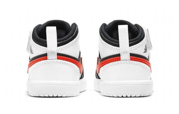 Nike Air Jordan 1 Mid Tops Alt Td Sko Til Børn Sort Hvid