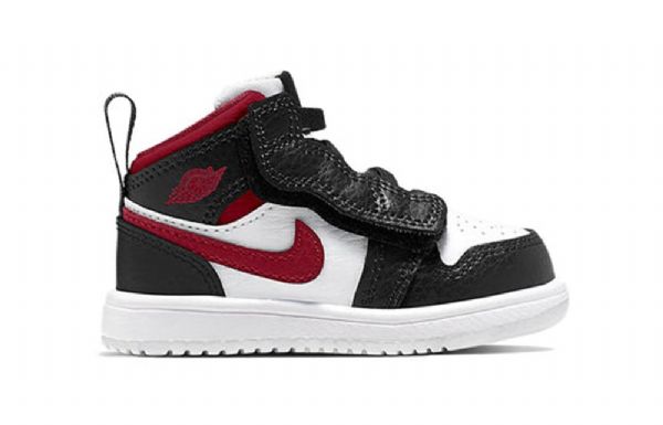 Nike Air Jordan 1 Mid Tops Alt Td Sko Til Børn Sort Rød