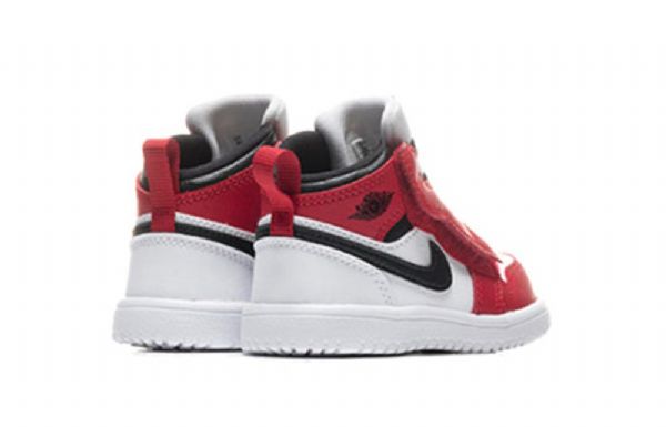 Nike Air Jordan 1 Mid Tops Alt Td Sko Til Børn Sort Rød Hvid