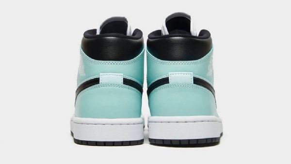 Nike Air Jordan 1 Mid Tops Aqua Tint Sko Til Damer Blå
