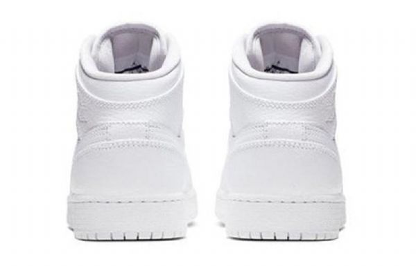 Nike Air Jordan 1 Mid Tops Bg Retro Basketball Sko Til Mænd Hvid