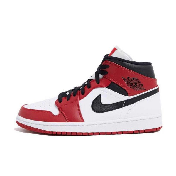 Nike Air Jordan 1 Mid Tops Chicago 2020 Sko Til Mænd Rød Hvid
