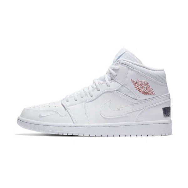Nike Air Jordan 1 Mid Tops Euro Tour Sko Til Mænd Hvid