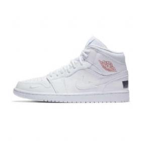Nike Air Jordan 1 Mid Tops Euro Tour Sko Til Mænd Hvid