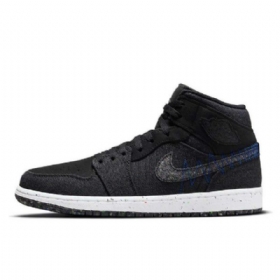 Nike Air Jordan 1 Mid Tops Foam Sko Til Mænd Sort