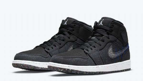 Nike Air Jordan 1 Mid Tops Foam Sko Til Mænd Sort