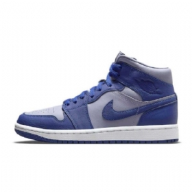 Nike Air Jordan 1 Mid Tops Georgetown Sko Til Mænd Mørkeblå Blå