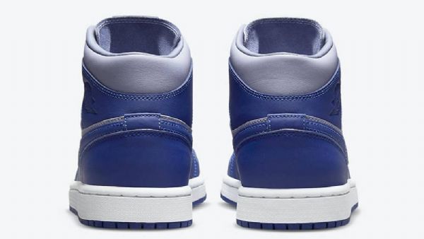 Nike Air Jordan 1 Mid Tops Georgetown Sko Til Mænd Mørkeblå Blå