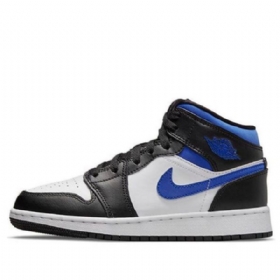 Nike Air Jordan 1 Mid Tops Gs Basketball Sko Til Mænd Blå