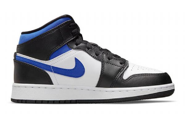 Nike Air Jordan 1 Mid Tops Gs Basketball Sko Til Mænd Blå