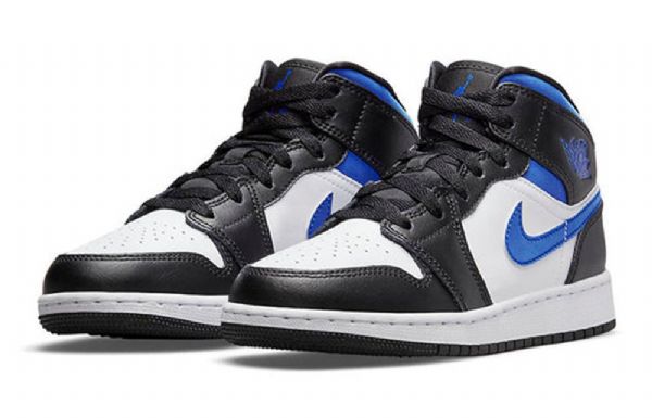 Nike Air Jordan 1 Mid Tops Gs Basketball Sko Til Mænd Blå