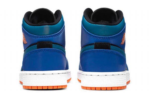 Nike Air Jordan 1 Mid Tops Gs Basketball Sko Til Mænd Blå