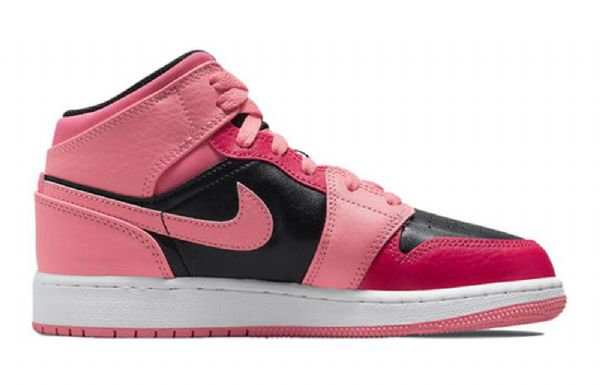 Nike Air Jordan 1 Mid Tops Gs Basketball Sko Til Mænd Coral