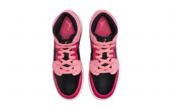 Nike Air Jordan 1 Mid Tops Gs Basketball Sko Til Mænd Coral