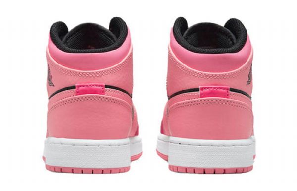 Nike Air Jordan 1 Mid Tops Gs Basketball Sko Til Mænd Coral