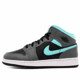 Nike Air Jordan 1 Mid Tops Gs Basketball Sko Til Mænd Grå