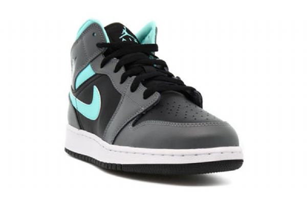 Nike Air Jordan 1 Mid Tops Gs Basketball Sko Til Mænd Grå