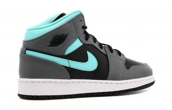 Nike Air Jordan 1 Mid Tops Gs Basketball Sko Til Mænd Grå