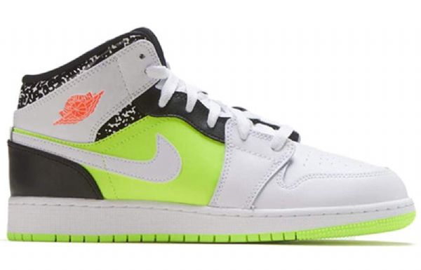 Nike Air Jordan 1 Mid Tops Gs Basketball Sko Til Mænd Hvid