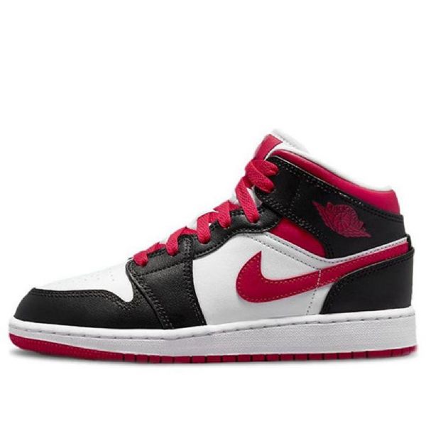 Nike Air Jordan 1 Mid Tops Gs Basketball Sko Til Mænd Hvid
