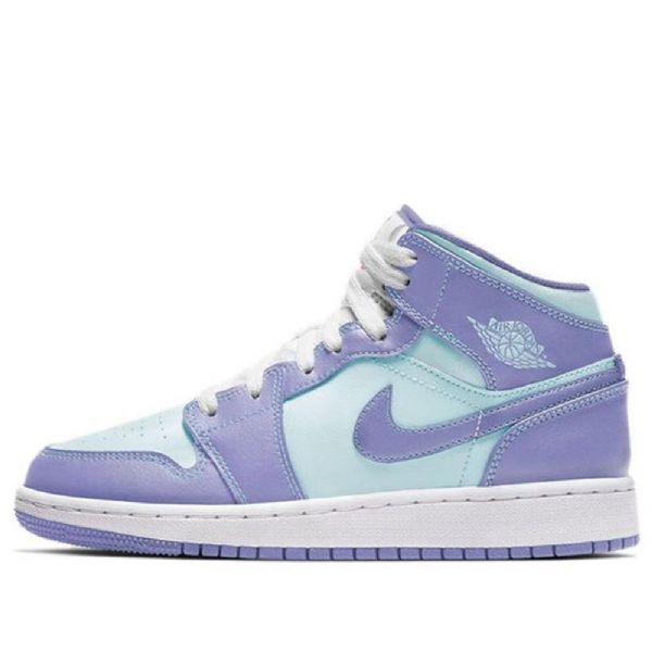 Nike Air Jordan 1 Mid Tops Gs Basketball Sko Til Mænd Lilla