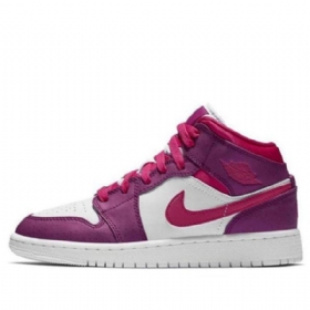 Nike Air Jordan 1 Mid Tops Gs Basketball Sko Til Mænd Lyserød