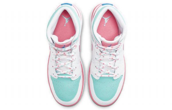 Nike Air Jordan 1 Mid Tops Gs Basketball Sko Til Mænd Lyserød