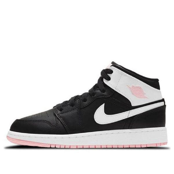 Nike Air Jordan 1 Mid Tops Gs Basketball Sko Til Mænd Lyserød Lilla