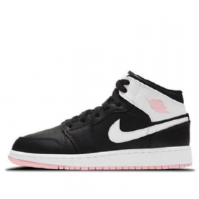Nike Air Jordan 1 Mid Tops Gs Basketball Sko Til Mænd Lyserød Lilla
